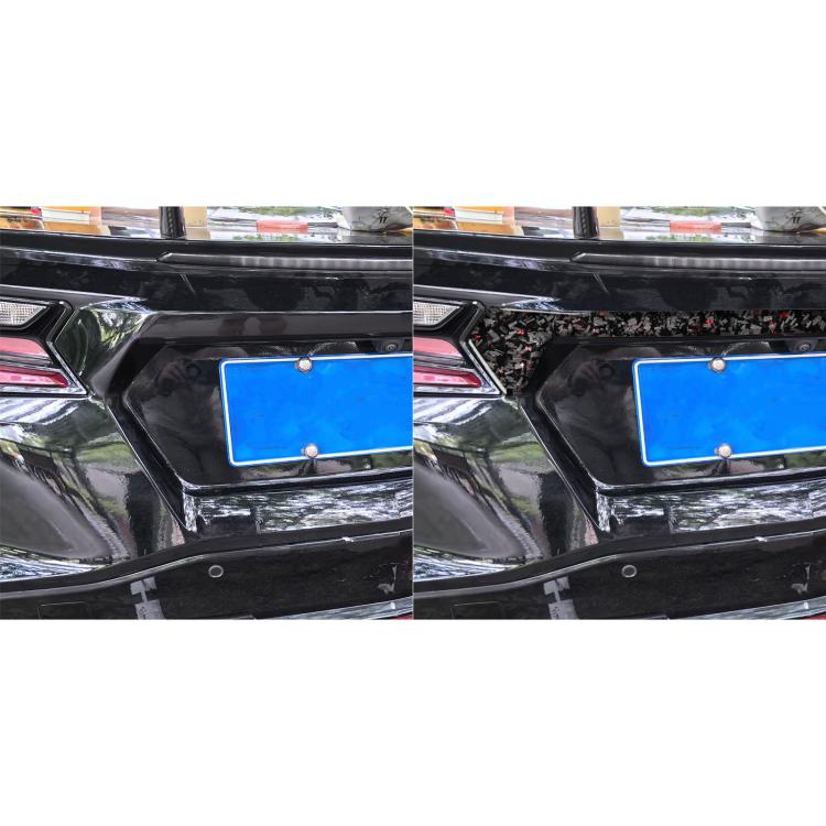 Forged Gold Foil Carbon Fiber Car Trunk Decorative Sticker for Chevrolet Corvette C8 2020-, Left and Right Driver