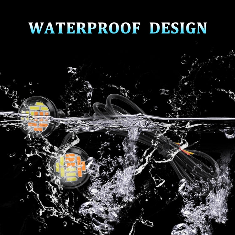 10 PCS 23mm 12LEDs SMD-4014 DC9-80V Motorcycle Eagle Eye Light