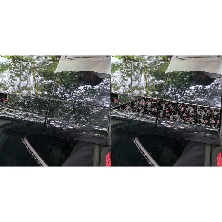 4pcs/Set Forged Gold Foil Carbon Fiber Car Roof Sides Decorative Sticker for Chevrolet Corvette C8 2020-, Left and Right Driver