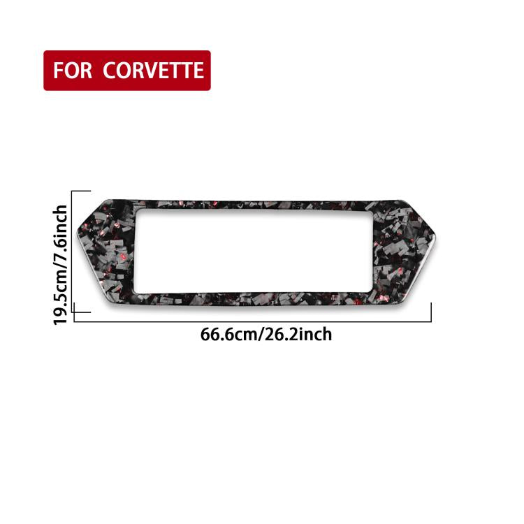 Forged Gold Foil Carbon Fiber Car Rear License Plate Frame Decorative Sticker for Chevrolet Corvette C8 2020-, Left and Right Driver