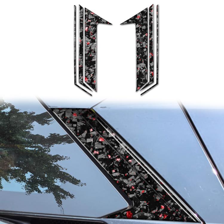 6pcs/Set Forged Gold Foil Carbon Fiber Car Roof Camera Decorative Sticker for Chevrolet Corvette C8 2020-, Left and Right Driver