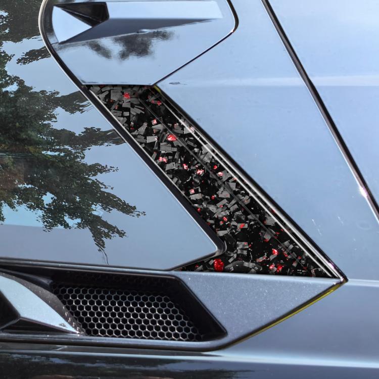 6pcs/Set Forged Gold Foil Carbon Fiber Car Roof Camera Decorative Sticker for Chevrolet Corvette C8 2020-, Left and Right Driver