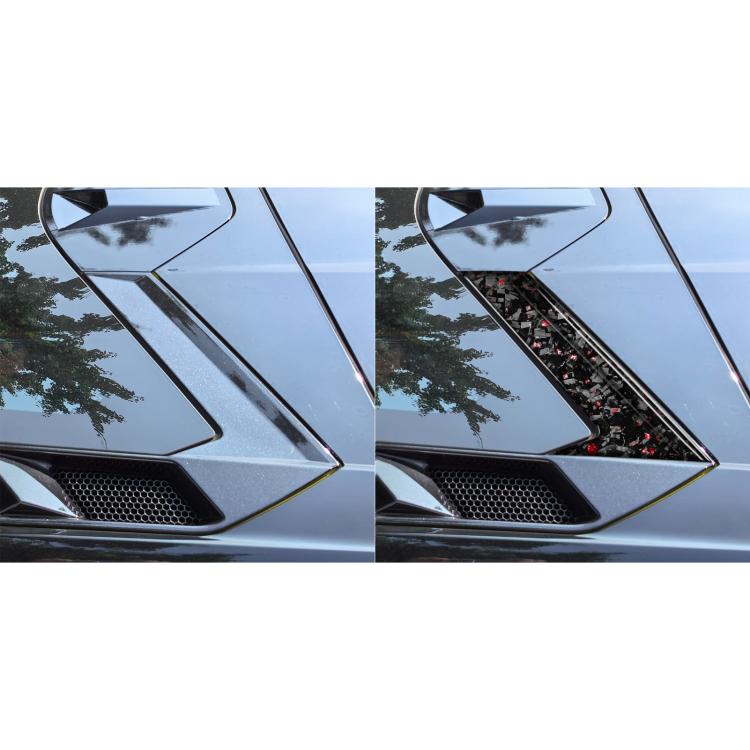 6pcs/Set Forged Gold Foil Carbon Fiber Car Roof Camera Decorative Sticker for Chevrolet Corvette C8 2020-, Left and Right Driver