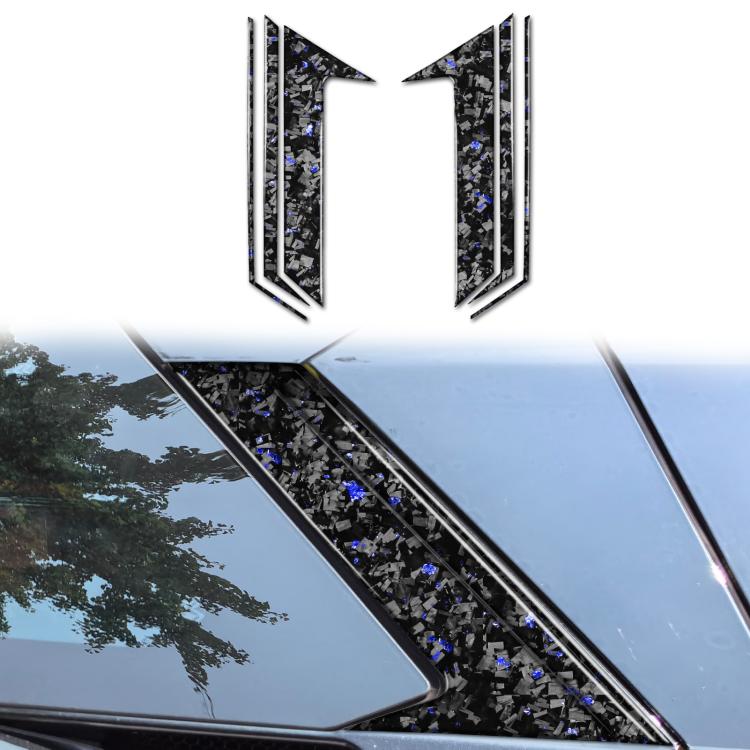 6pcs/Set Forged Gold Foil Carbon Fiber Car Roof Camera Decorative Sticker for Chevrolet Corvette C8 2020-, Left and Right Driver