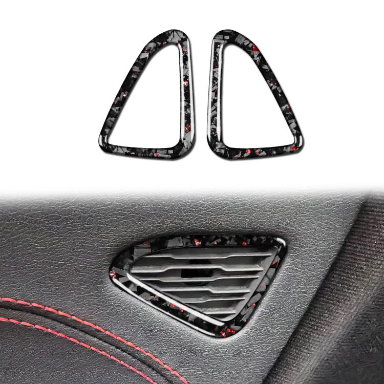2pcs/Set Forged Gold Foil Carbon Fiber Car Door Air Outlet Decorative Sticker for Chevrolet Corvette C8 2020-, Left and Right Driver