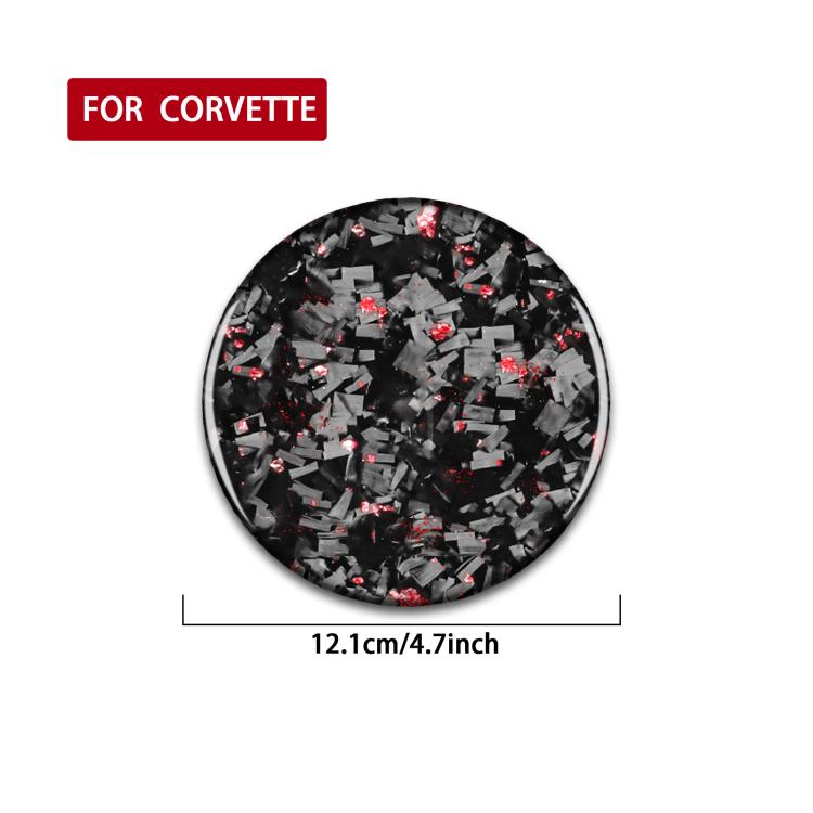 Forged Gold Foil Carbon Fiber Car Fuel Tank Cap Decorative Sticker for Chevrolet Corvette C8 2020-, Left and Right Driver