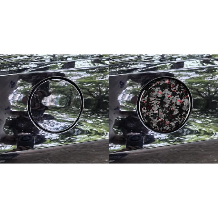 Forged Gold Foil Carbon Fiber Car Fuel Tank Cap Decorative Sticker for Chevrolet Corvette C8 2020-, Left and Right Driver