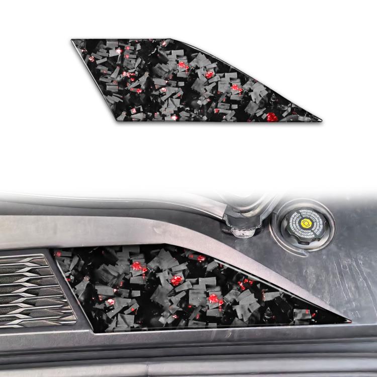 Forged Gold Foil Carbon Fiber Car Front Storage Vents Decorative Sticker for Chevrolet Corvette C8 2020-, Left Driver