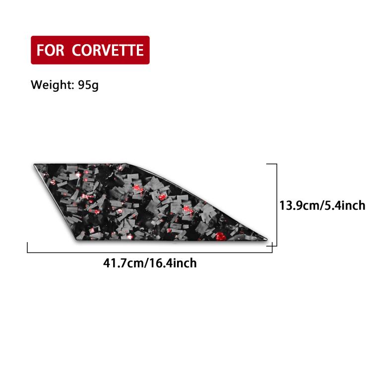 Forged Gold Foil Carbon Fiber Car Front Storage Vents Decorative Sticker for Chevrolet Corvette C8 2020-, Left Driver