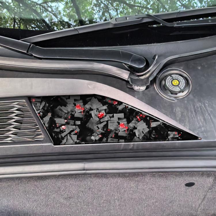 Forged Gold Foil Carbon Fiber Car Front Storage Vents Decorative Sticker for Chevrolet Corvette C8 2020-, Left Driver