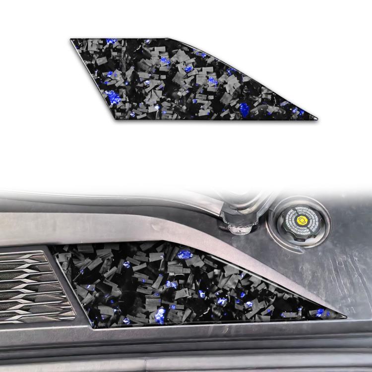 Forged Gold Foil Carbon Fiber Car Front Storage Vents Decorative Sticker for Chevrolet Corvette C8 2020-, Left Driver