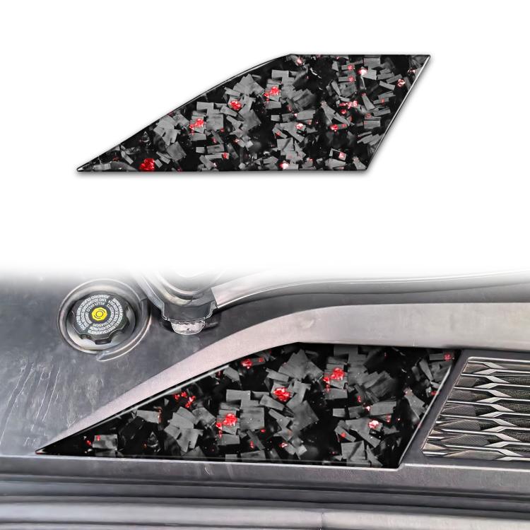 Forged Gold Foil Carbon Fiber Car Front Storage Vents Decorative Sticker for Chevrolet Corvette C8 2020-, Right Driver