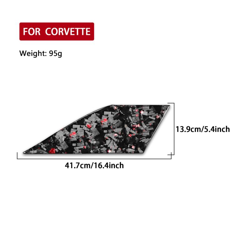 Forged Gold Foil Carbon Fiber Car Front Storage Vents Decorative Sticker for Chevrolet Corvette C8 2020-, Right Driver