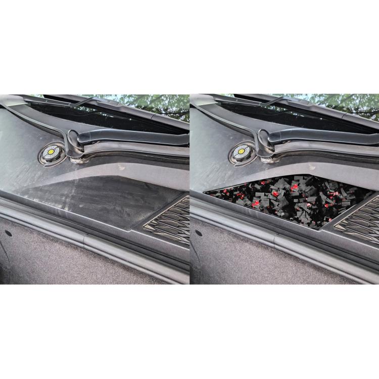 Forged Gold Foil Carbon Fiber Car Front Storage Vents Decorative Sticker for Chevrolet Corvette C8 2020-, Right Driver