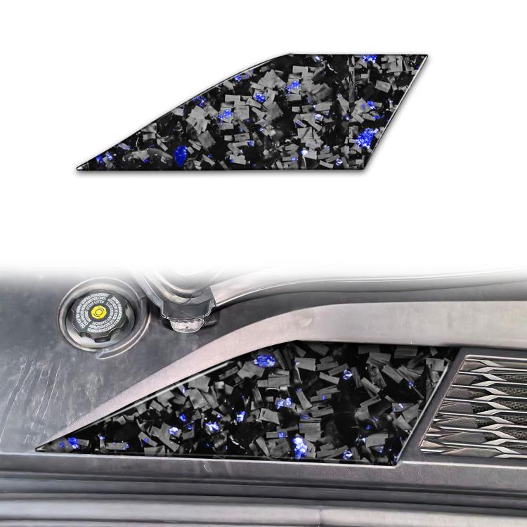 Forged Gold Foil Carbon Fiber Car Front Storage Vents Decorative Sticker for Chevrolet Corvette C8 2020-, Right Driver