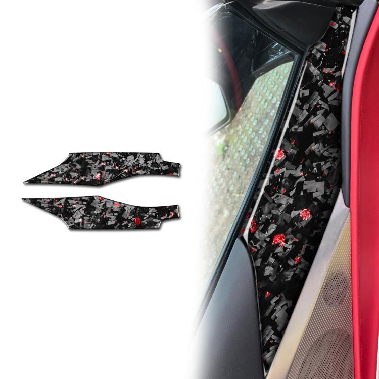 2pcs/Set Forged Gold Foil Carbon Fiber Car Door Panel Decorative Sticker for Chevrolet Corvette C8 2020-, Left and Right Driver