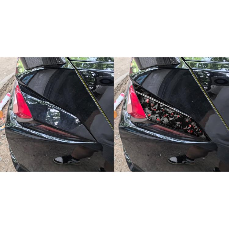 4pcs/Set Forged Gold Foil Carbon Fiber Car Taillight Sides Decorative Sticker for Chevrolet Corvette C8 2020-, Left and Right Driver