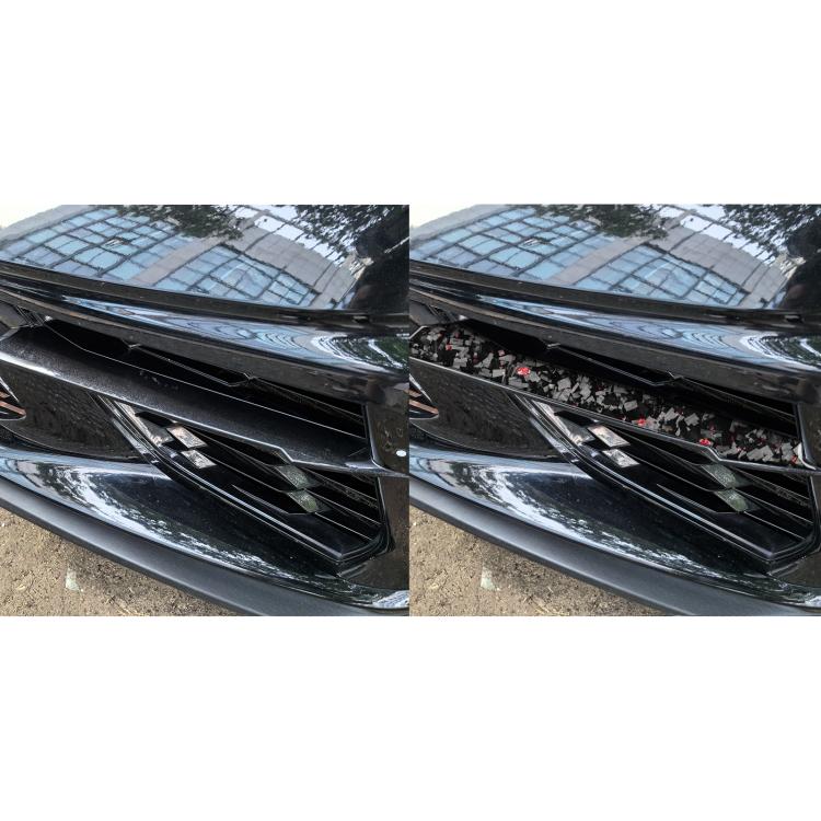 2pcs/Set Forged Gold Foil Carbon Fiber Car Front Sides Air Vents Decorative Sticker for Chevrolet Corvette C8 2020-, Left and Right Driver