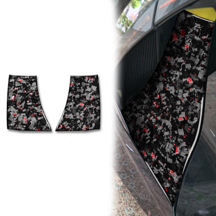 2pcs/Set Forged Gold Foil Carbon Fiber Car Body Exhaust Port Decorative Sticker for Chevrolet Corvette C8 2020-, Left and Right Driver