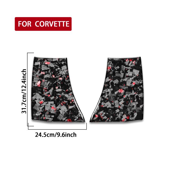 2pcs/Set Forged Gold Foil Carbon Fiber Car Body Exhaust Port Decorative Sticker for Chevrolet Corvette C8 2020-, Left and Right Driver