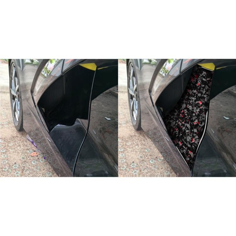 2pcs/Set Forged Gold Foil Carbon Fiber Car Body Exhaust Port Decorative Sticker for Chevrolet Corvette C8 2020-, Left and Right Driver