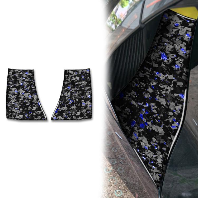 2pcs/Set Forged Gold Foil Carbon Fiber Car Body Exhaust Port Decorative Sticker for Chevrolet Corvette C8 2020-, Left and Right Driver