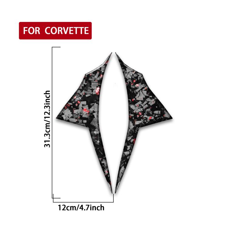 2pcs/Set Forged Gold Foil Carbon Fiber Car Inside Door Decorative Sticker for Chevrolet Corvette C8 2020-, Left and Right Driver