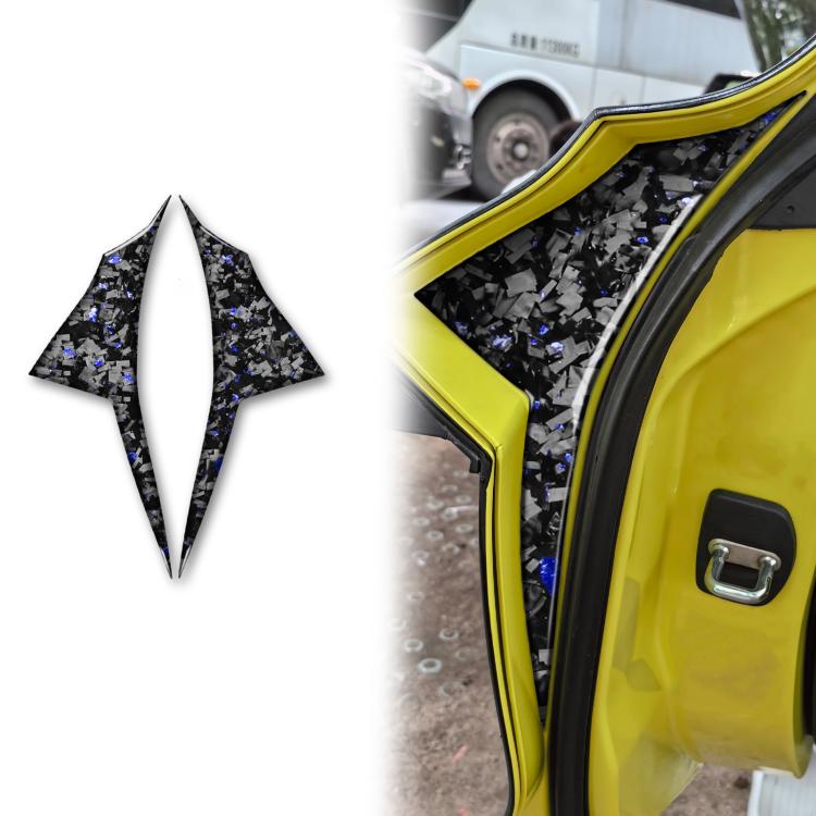 2pcs/Set Forged Gold Foil Carbon Fiber Car Inside Door Decorative Sticker for Chevrolet Corvette C8 2020-, Left and Right Driver