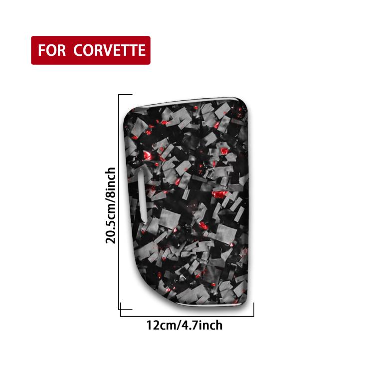 Forged Gold Foil Carbon Fiber Car Central Control Cup Cover Decorative Sticker for Chevrolet Corvette C8 2020-, Left Driver