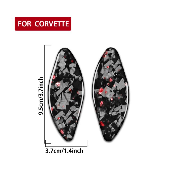2pcs/Set Forged Gold Foil Carbon Fiber Car Inside Door Bowl Decorative Sticker for Chevrolet Corvette C8 2020-, Left and Right Driver