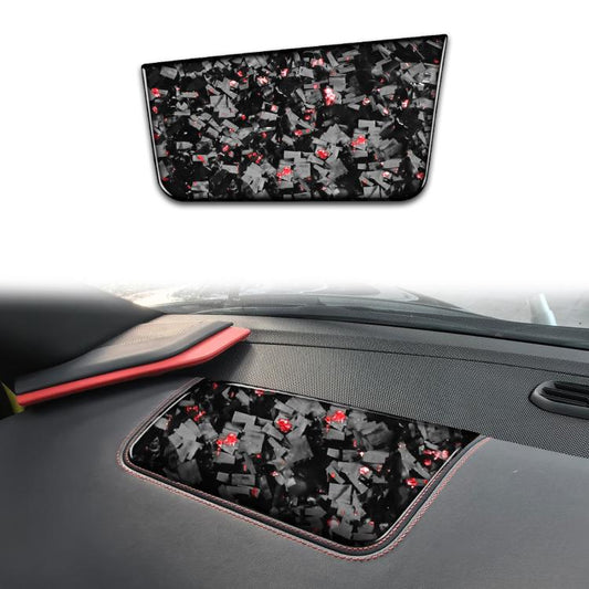 Forged Gold Foil Carbon Fiber Car Front Passenger Seat Panel Decorative Sticker for Chevrolet Corvette C8 2020-, Right Driver