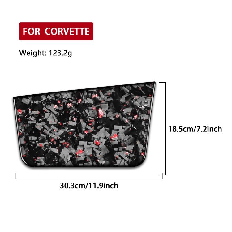 Forged Gold Foil Carbon Fiber Car Front Passenger Seat Panel Decorative Sticker for Chevrolet Corvette C8 2020-, Right Driver