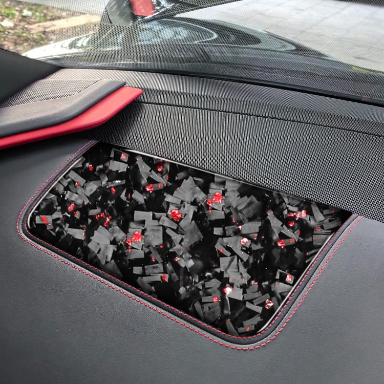 Forged Gold Foil Carbon Fiber Car Front Passenger Seat Panel Decorative Sticker for Chevrolet Corvette C8 2020-, Right Driver