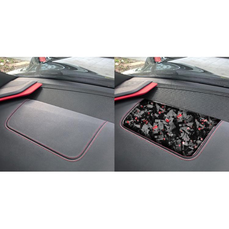 Forged Gold Foil Carbon Fiber Car Front Passenger Seat Panel Decorative Sticker for Chevrolet Corvette C8 2020-, Right Driver