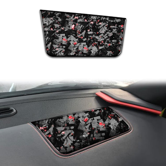 Forged Gold Foil Carbon Fiber Car Front Passenger Seat Panel Decorative Sticker for Chevrolet Corvette C8 2020-, Left Driver