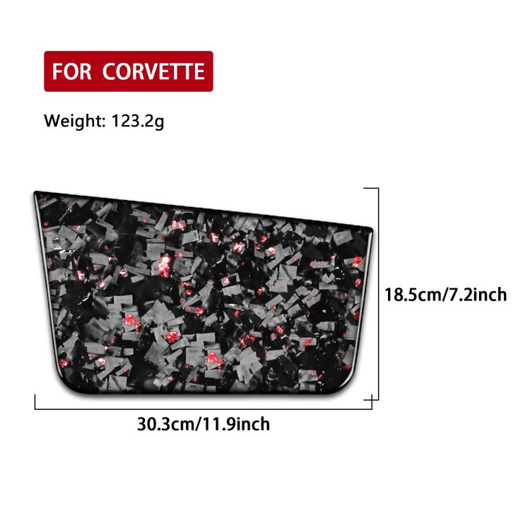 Forged Gold Foil Carbon Fiber Car Front Passenger Seat Panel Decorative Sticker for Chevrolet Corvette C8 2020-, Left Driver