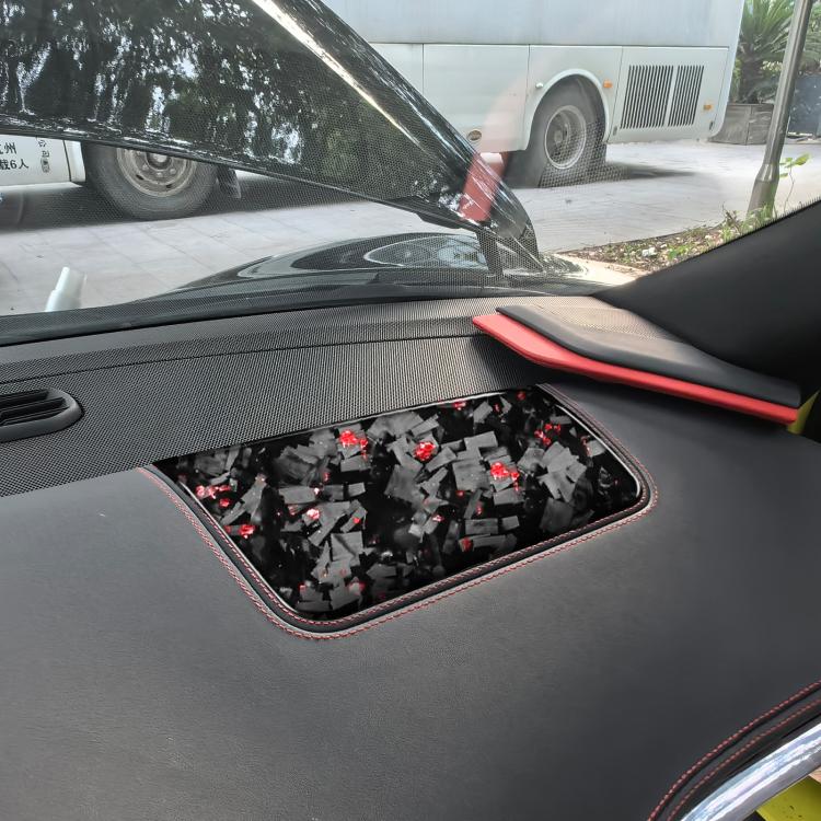 Forged Gold Foil Carbon Fiber Car Front Passenger Seat Panel Decorative Sticker for Chevrolet Corvette C8 2020-, Left Driver