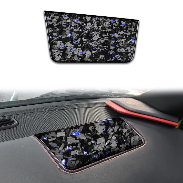 Forged Gold Foil Carbon Fiber Car Front Passenger Seat Panel Decorative Sticker for Chevrolet Corvette C8 2020-, Left Driver