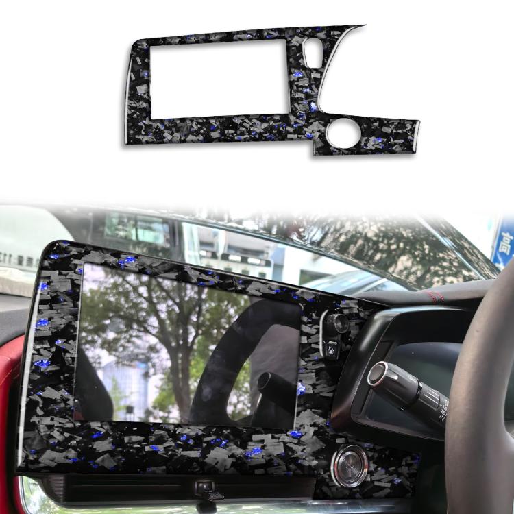 Forged Gold Foil Carbon Fiber Car Central Control Screen Frame Decorative Sticker for Chevrolet Corvette C8 2020-, Right Driver