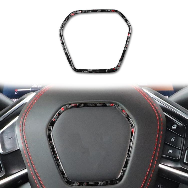 Forged Gold Foil Carbon Fiber Car Steering Wheel Frame Decorative Sticker for Chevrolet Corvette C8 2020-, Left and Right Driver