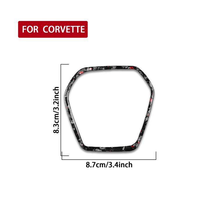 Forged Gold Foil Carbon Fiber Car Steering Wheel Frame Decorative Sticker for Chevrolet Corvette C8 2020-, Left and Right Driver