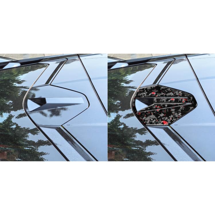 4pcs/Set Forged Gold Foil Carbon Fiber Car Rear Roof Camera Decorative Sticker for Chevrolet Corvette C8 2020-, Left and Right Driver