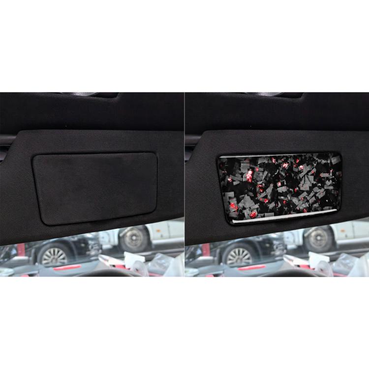 2pcs/Set Forged Gold Foil Carbon Fiber Car Makeup Mirror Panel Decorative Sticker for Chevrolet Corvette C8 2020-, Left and Right Driver