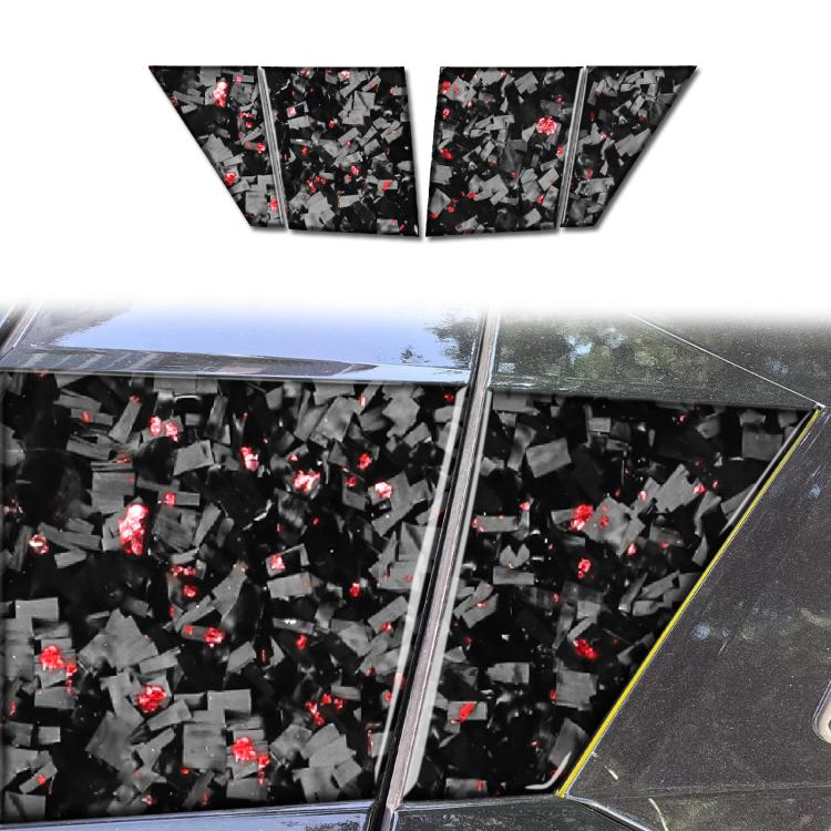 4pcs/Set Forged Gold Foil Carbon Fiber Car Roof Camera Sides Decorative Sticker for Chevrolet Corvette C8 2020-, Left and Right Driver