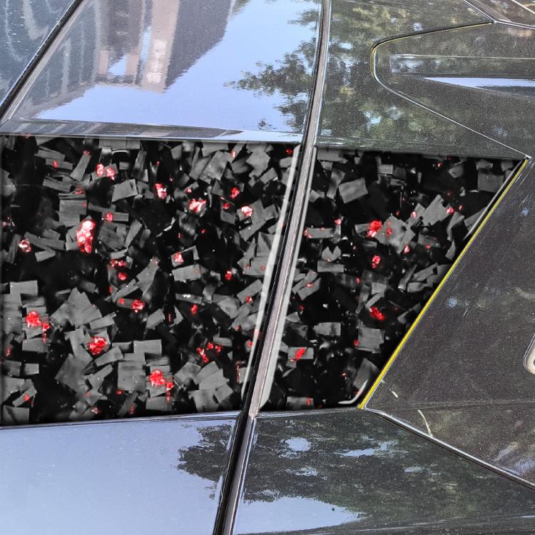 4pcs/Set Forged Gold Foil Carbon Fiber Car Roof Camera Sides Decorative Sticker for Chevrolet Corvette C8 2020-, Left and Right Driver