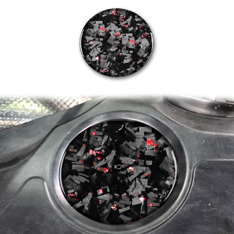 Forged Gold Foil Carbon Fiber Car Engine Compartment Side Decorative Sticker for Chevrolet Corvette C8 2020-, Left and Right Driver