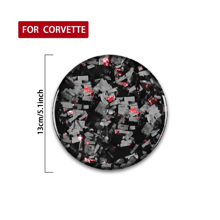 Forged Gold Foil Carbon Fiber Car Engine Compartment Side Decorative Sticker for Chevrolet Corvette C8 2020-, Left and Right Driver