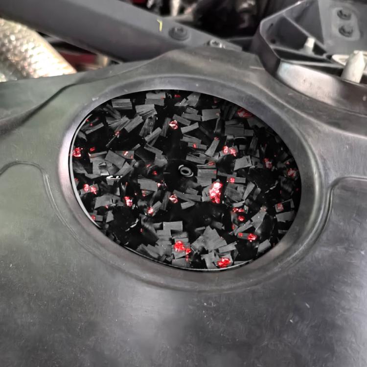 Forged Gold Foil Carbon Fiber Car Engine Compartment Side Decorative Sticker for Chevrolet Corvette C8 2020-, Left and Right Driver