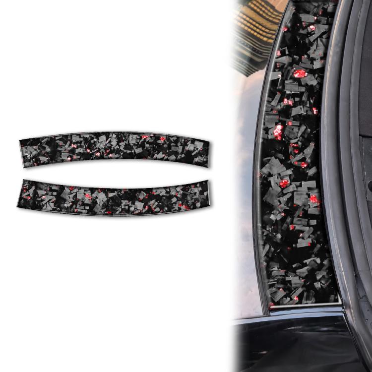 Forged Gold Foil Carbon Fiber Car Front Roof Decorative Sticker for Chevrolet Corvette C8 2020-, Left and Right Driver