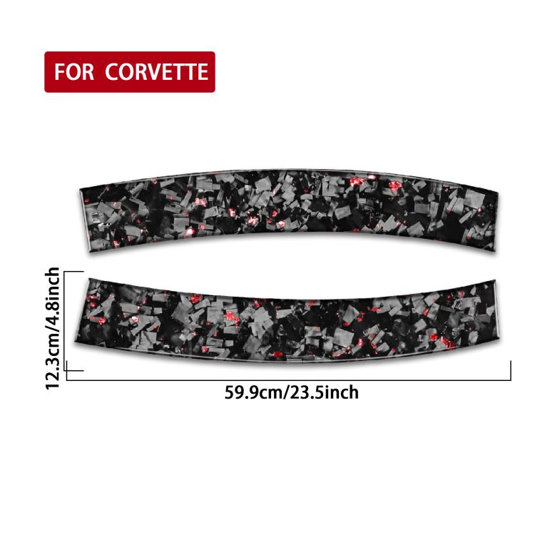 Forged Gold Foil Carbon Fiber Car Front Roof Decorative Sticker for Chevrolet Corvette C8 2020-, Left and Right Driver